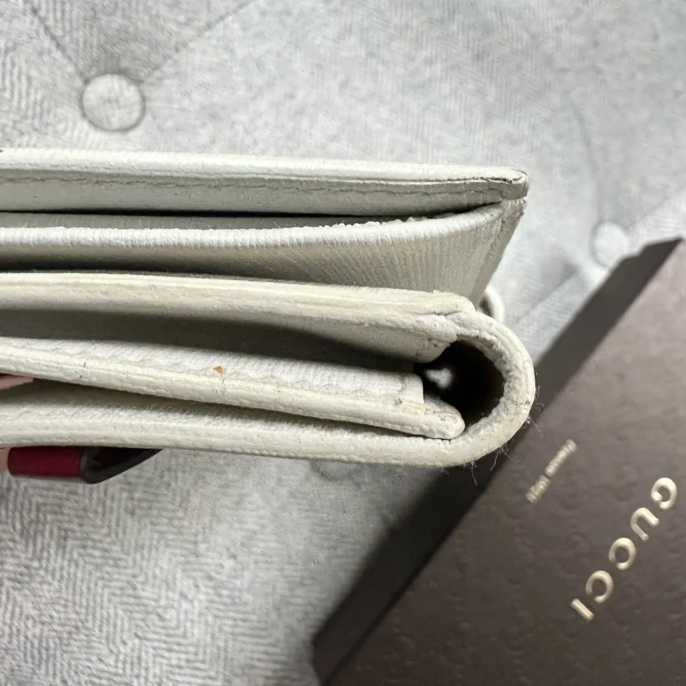 Gucci Interlocking GG Logo Leather Hearts Canvas Long Wallet w/ Box – Limited Ed - Picture 7 of 16